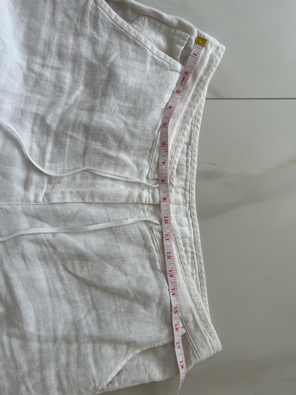 Talbots 100% linen White Wide-Leg Pants size 14 - Picture 9 of 13